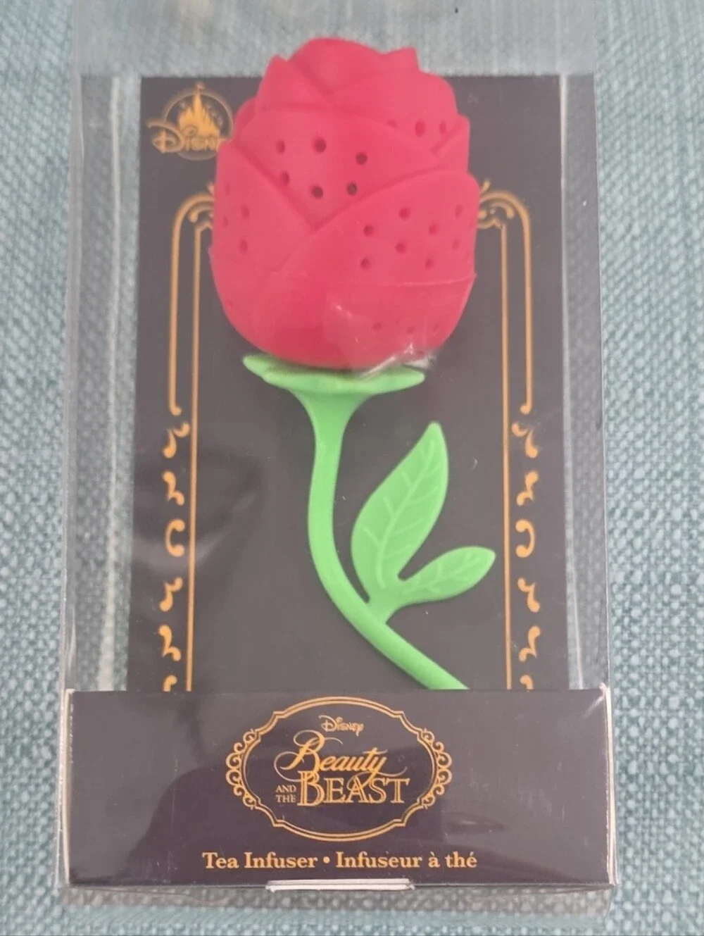 Disney Beauty and the Beast Rose Tea Infuser - Red and Green